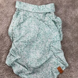 Tommy Bahama Pet Shirt Dog Size large Seafoam Green Tropical Floral Print